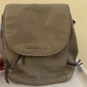 Michael Kors Backpack, Gray Leather, No Stains or Markings